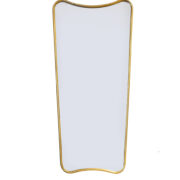 Espejo rectangular con marco acabado en oro