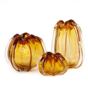 Jarrón cristal ámbar