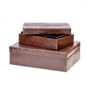 Caja de piel sintética textura cocodrilo (m)