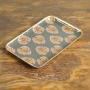 Bandeja rectangular con estampado orgánico